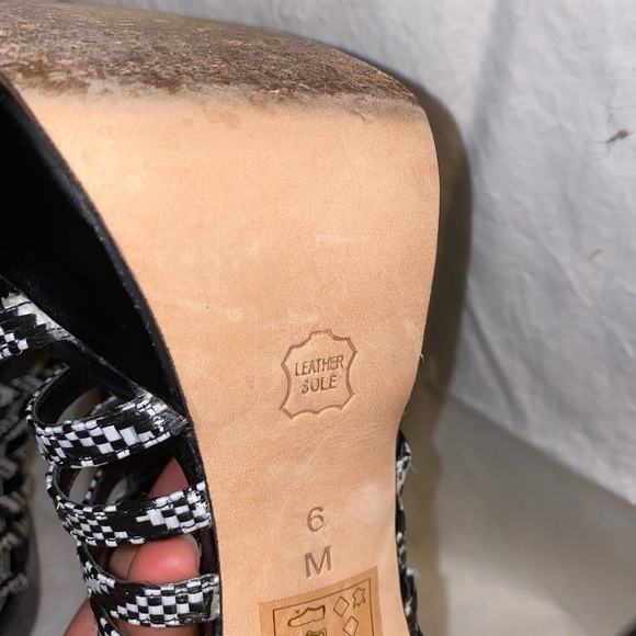 Bebe Black Snake Print Platform Heels - Picture 5 of 6